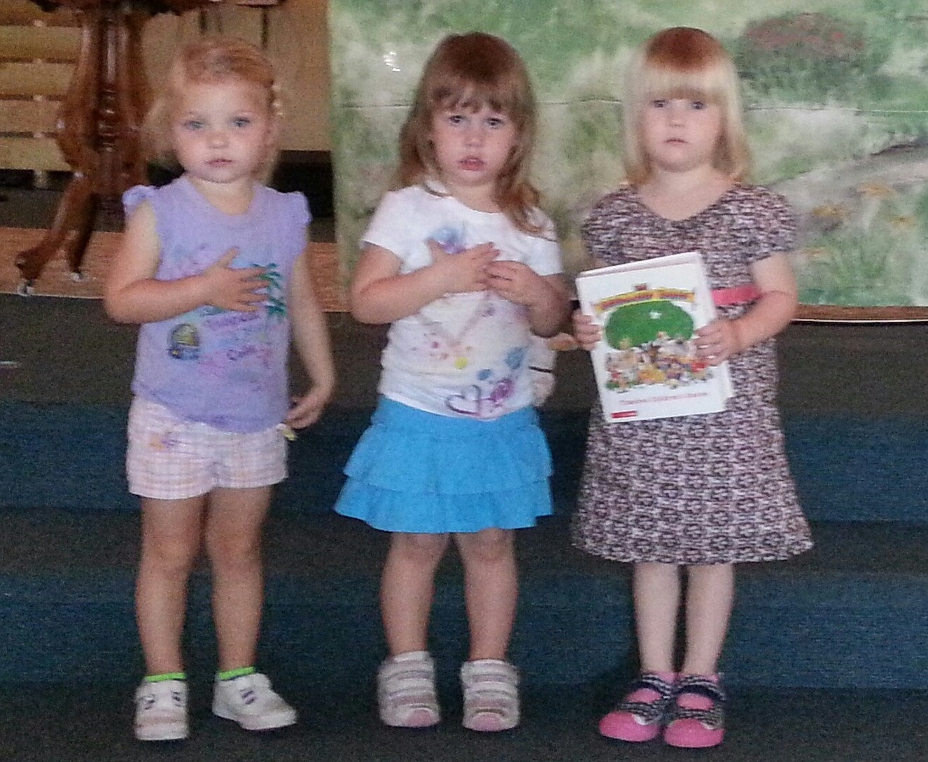 Children in a chapel and music program led by Ms. Dez